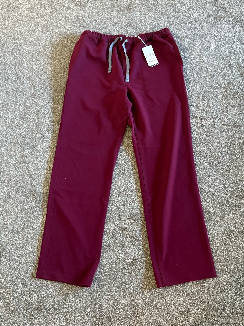 FIGS Pisco Burgundy Scrub Pants - NEW with Tags - Sz M